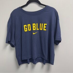 Michigan Navy Women’s Crop Top Large
